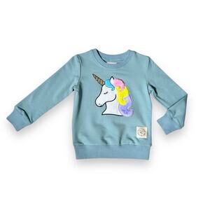Olive Mae Girls Unicorn Applique Crewneck Sweatshirt Size 2T New